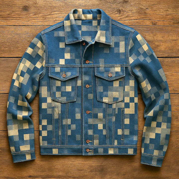 CARL DON MOSAIC DENIM JACKET