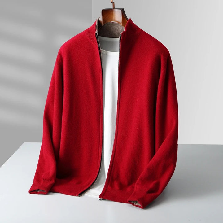 CARMANO CASHMERE ZIP CARDIGAN