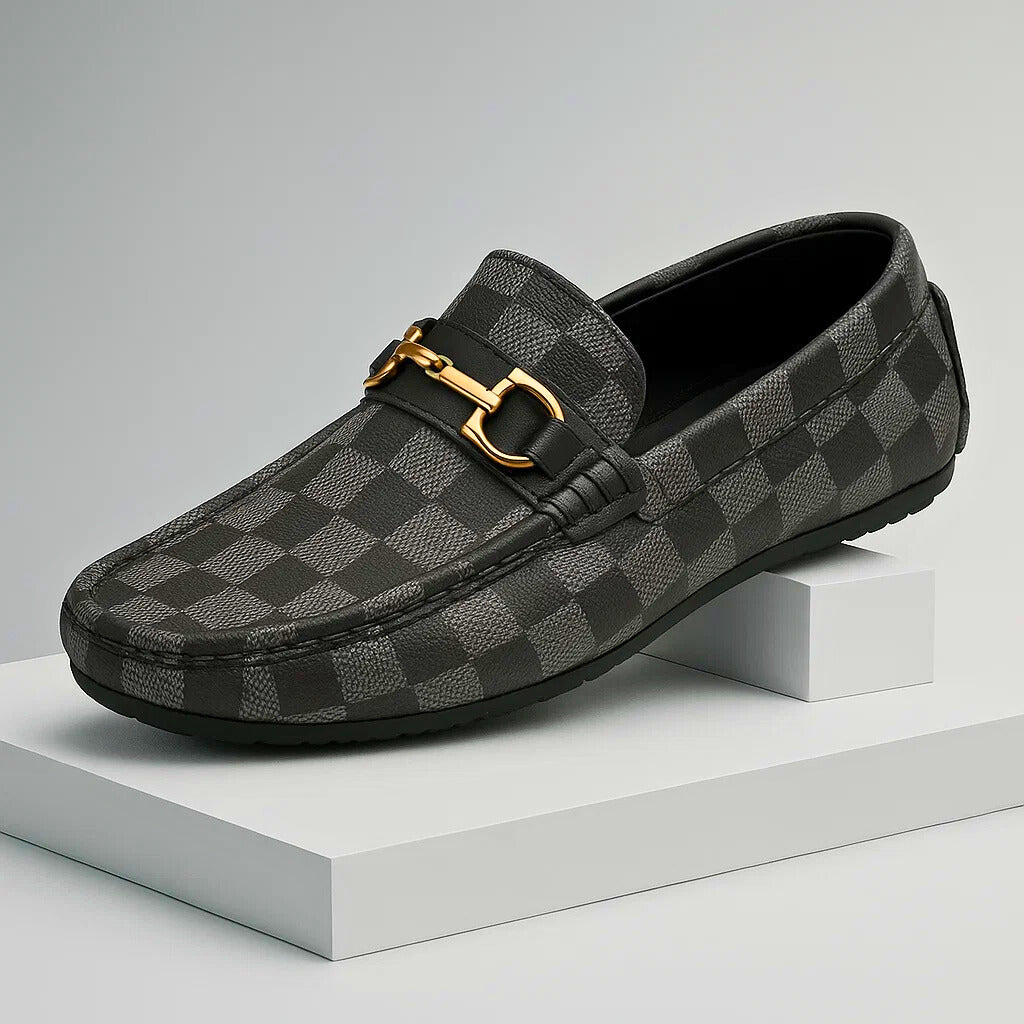 GIANNI RAY CHECK LOAFERS