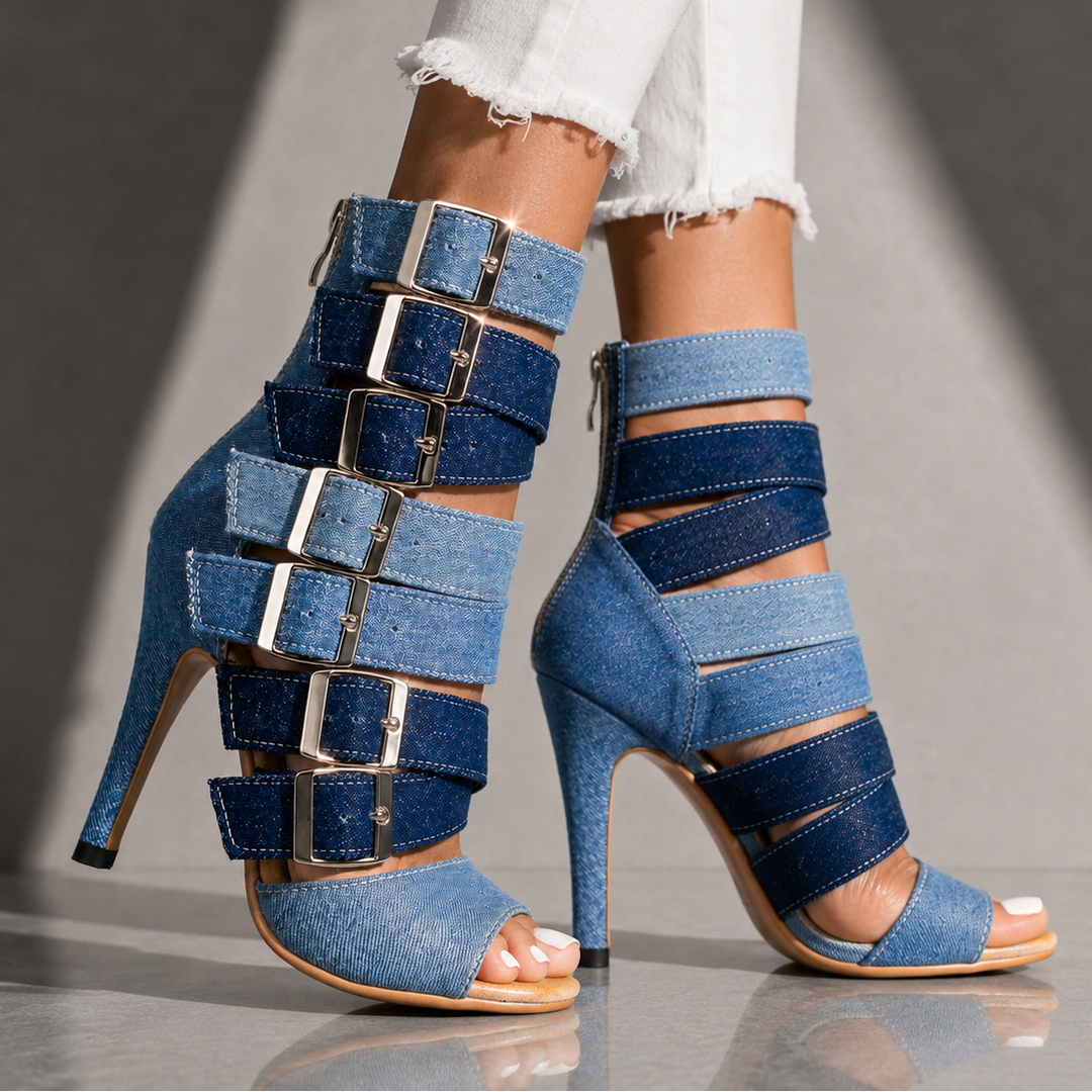 MARLENA JADE DENIM HEELS