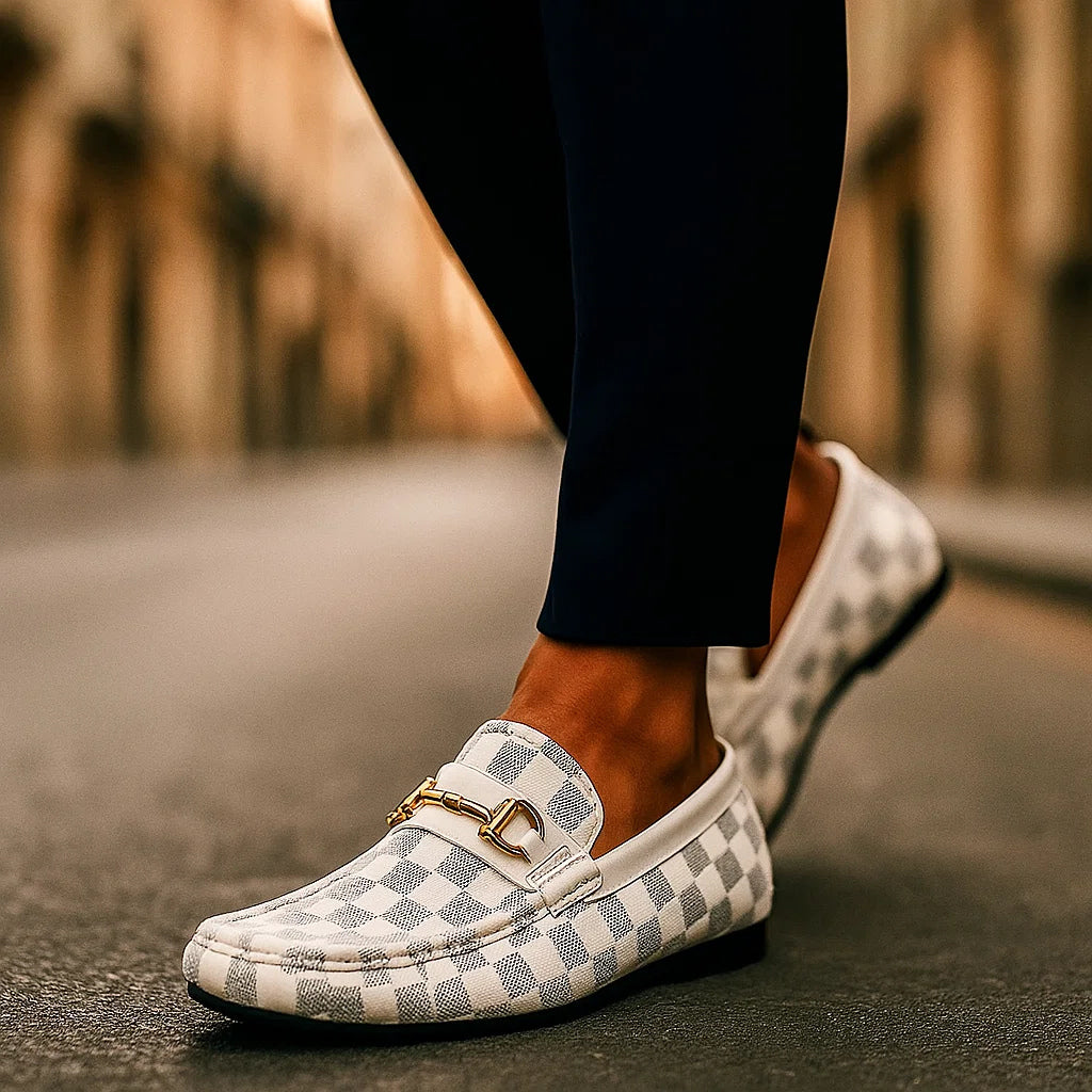 GIANNI RAY CHECK LOAFERS