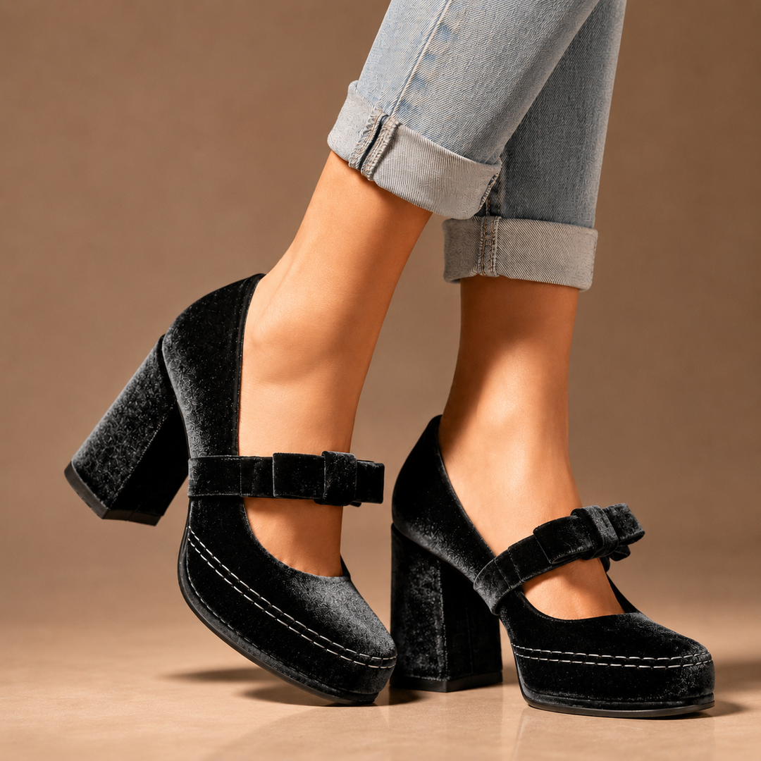 VALENTINA VELVET HEELS