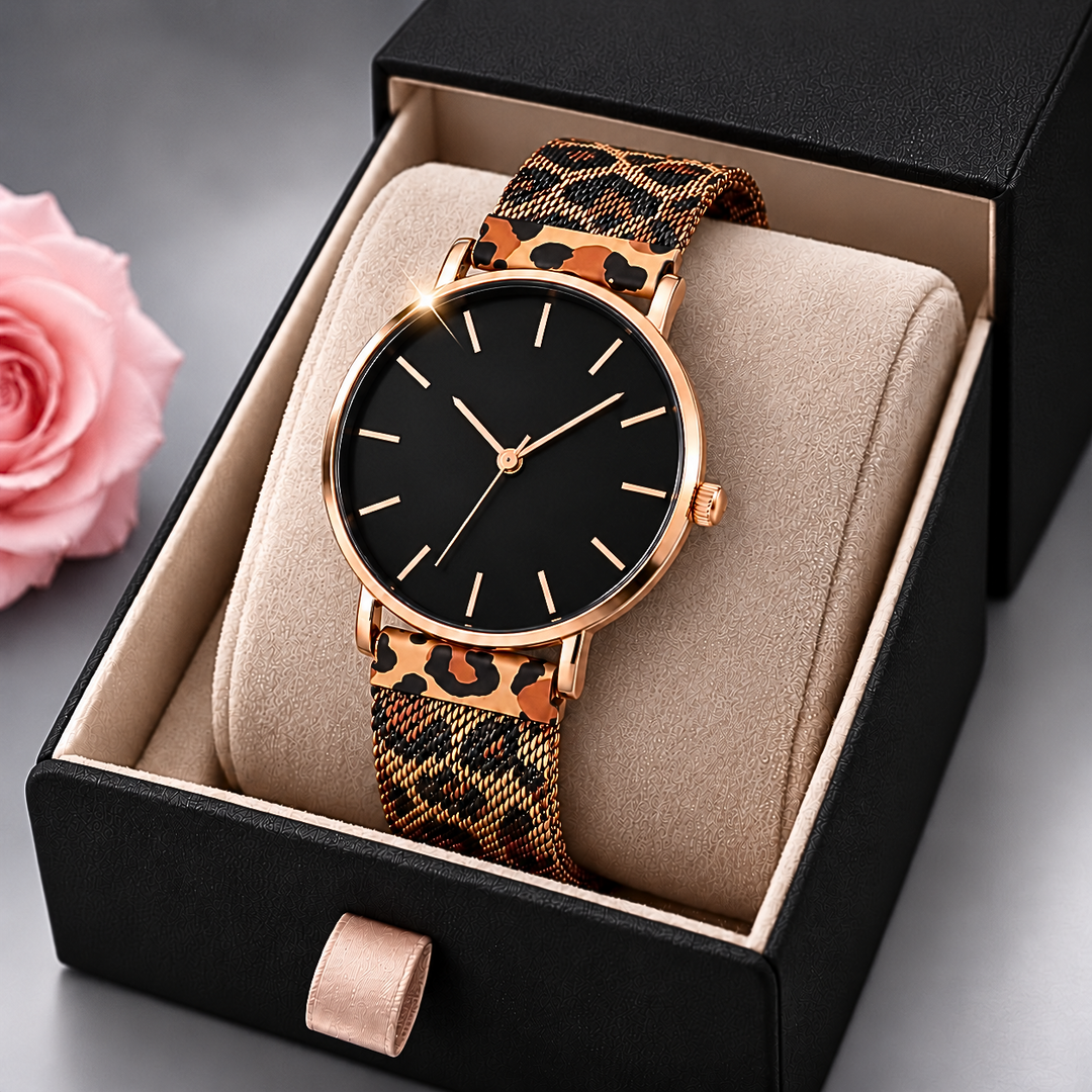 SAVANNAH ROSE LEOPARD WATCH