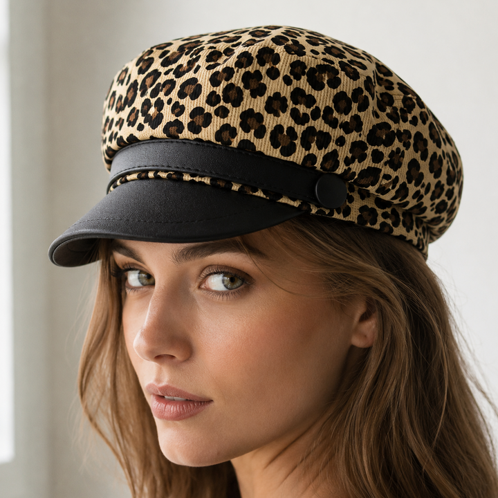 GENEVIEVE LEOPARD CAP