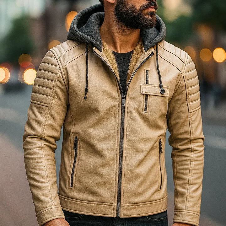 COLT MADDOX LEATHER HOODIE