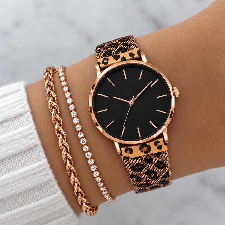 SAVANNAH ROSE LEOPARD WATCH