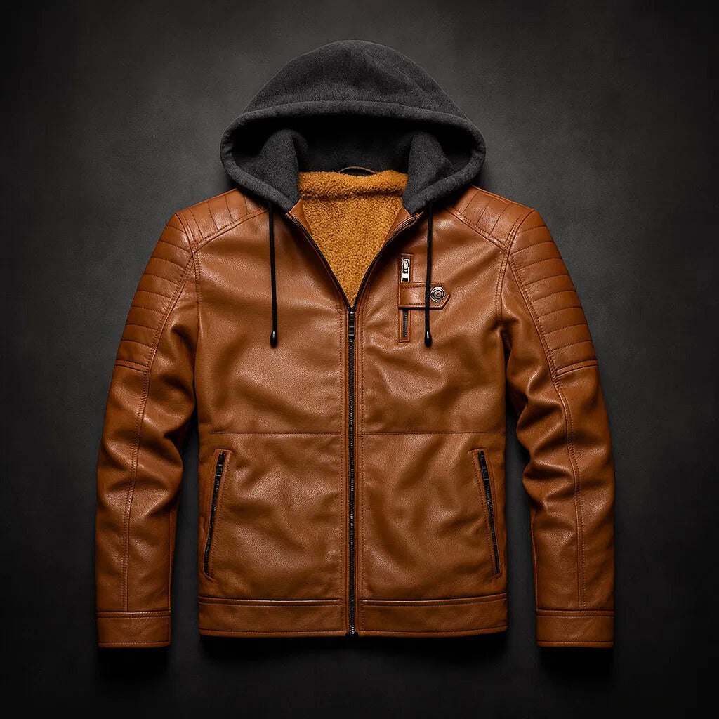 COLT MADDOX LEATHER HOODIE