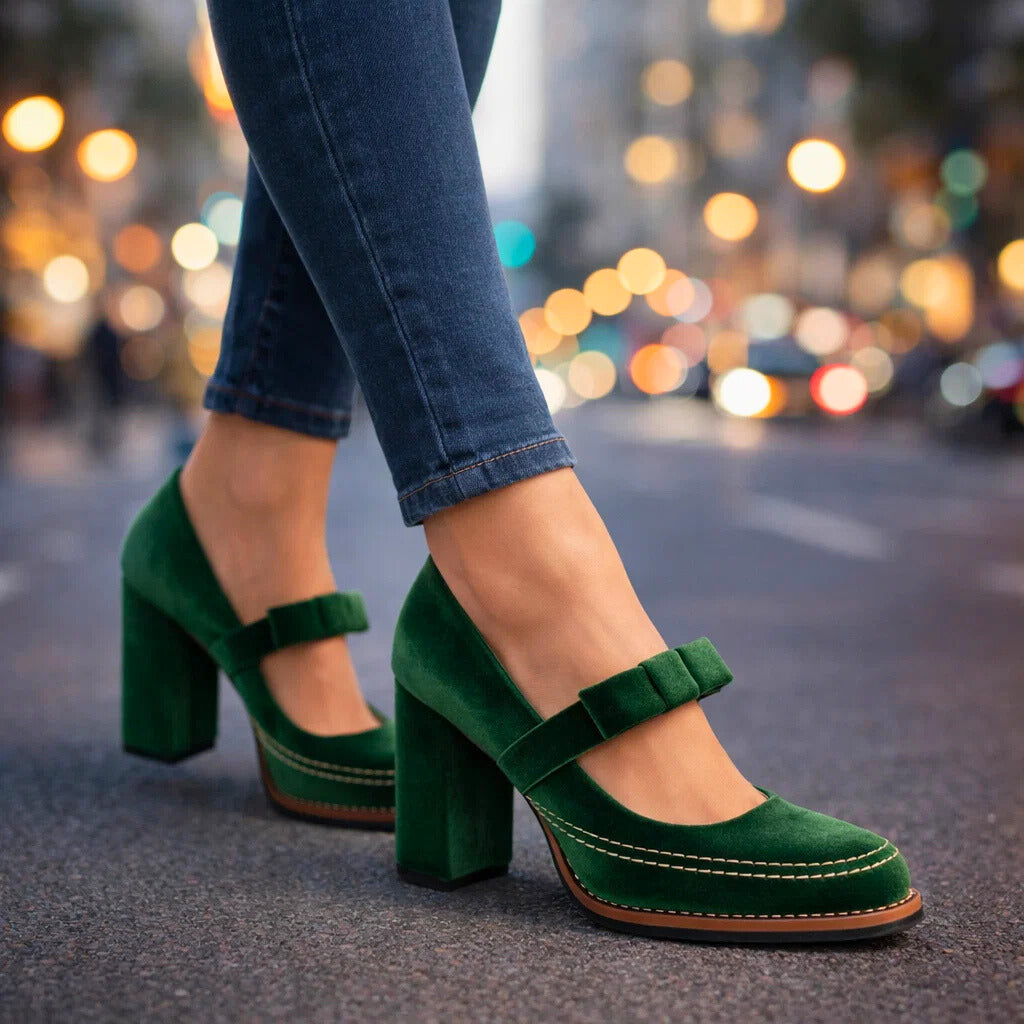 VALENTINA VELVET HEELS