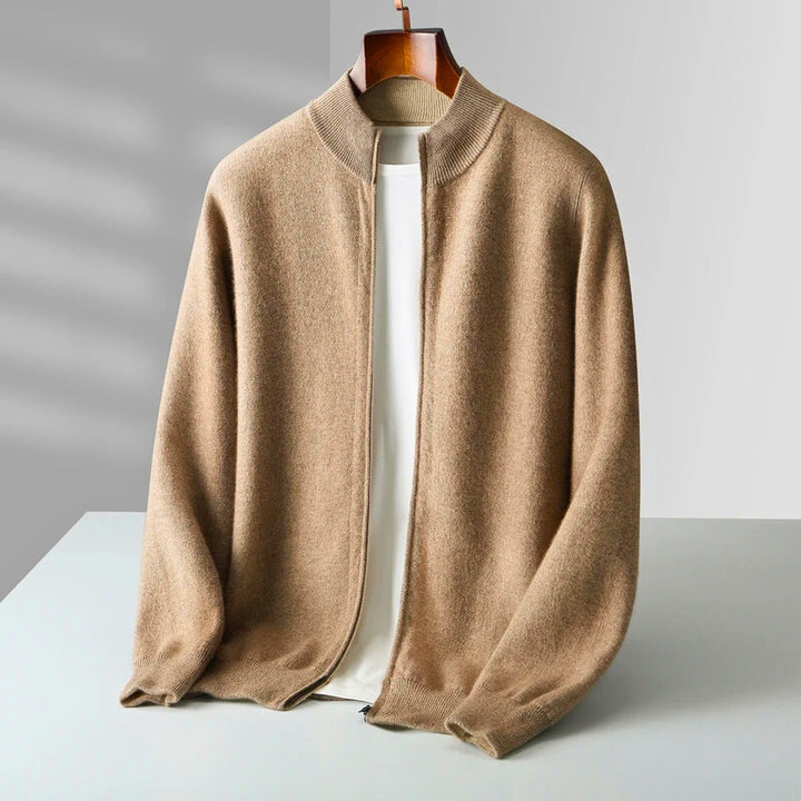 CARMANO CASHMERE ZIP CARDIGAN