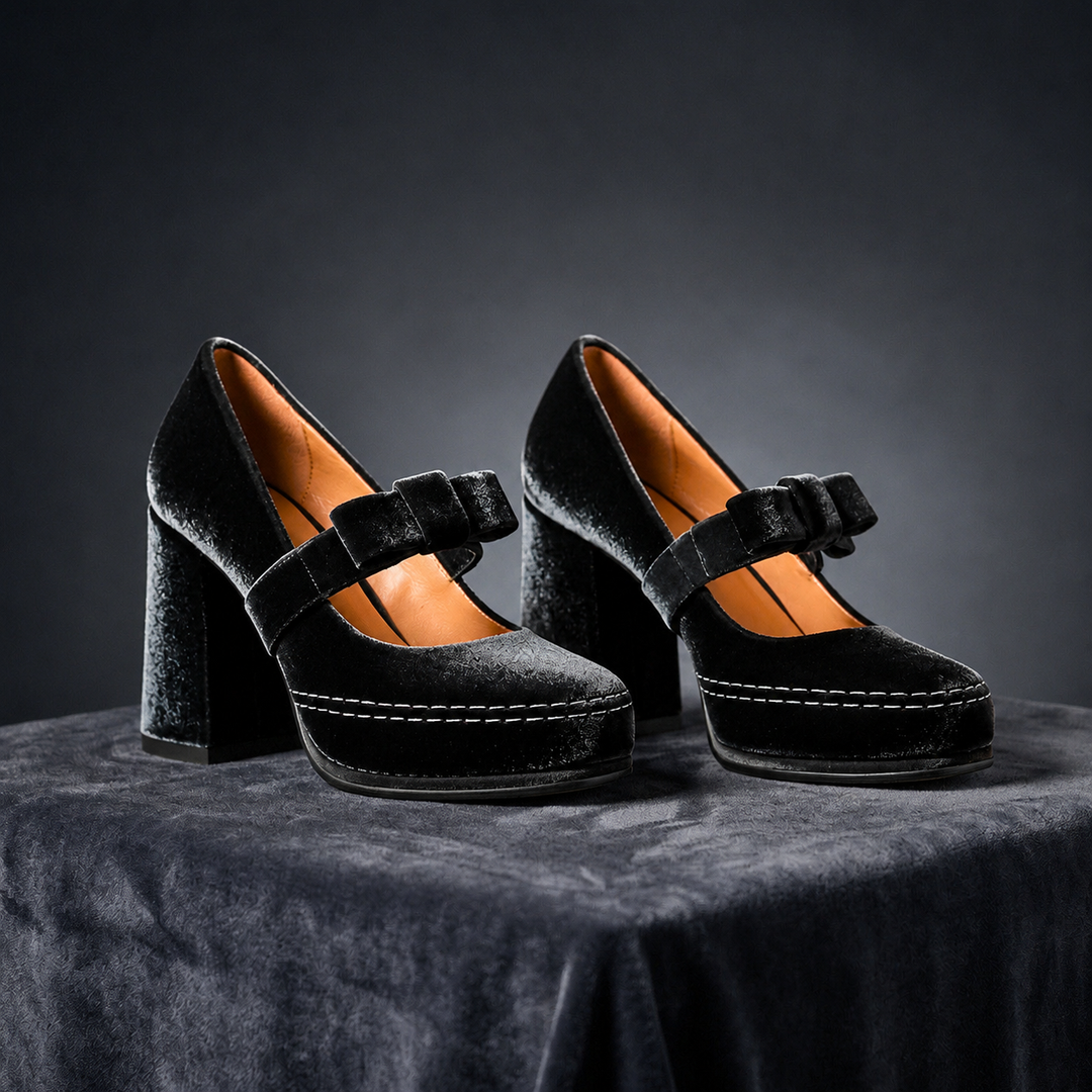 VALENTINA VELVET HEELS