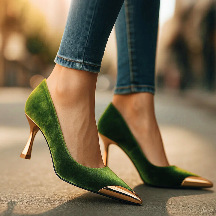AVELINE GOLD-POINT PUMPS