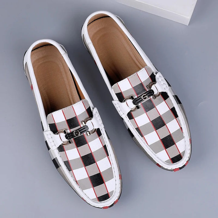 CARVETTI PLAID LEATHER LOAFER