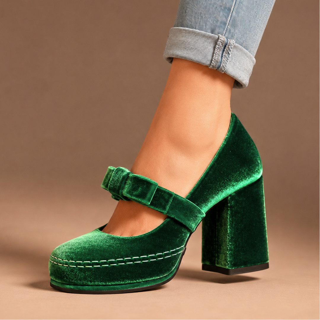 VALENTINA VELVET HEELS