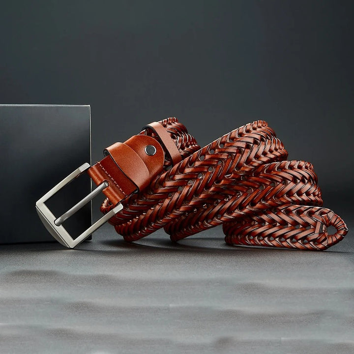 DAKOTA COWHIDE BRAIDED BELT