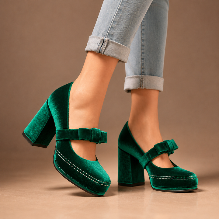 VALENTINA VELVET HEELS