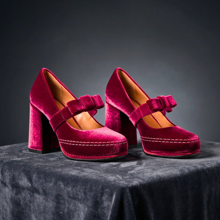 VALENTINA VELVET HEELS