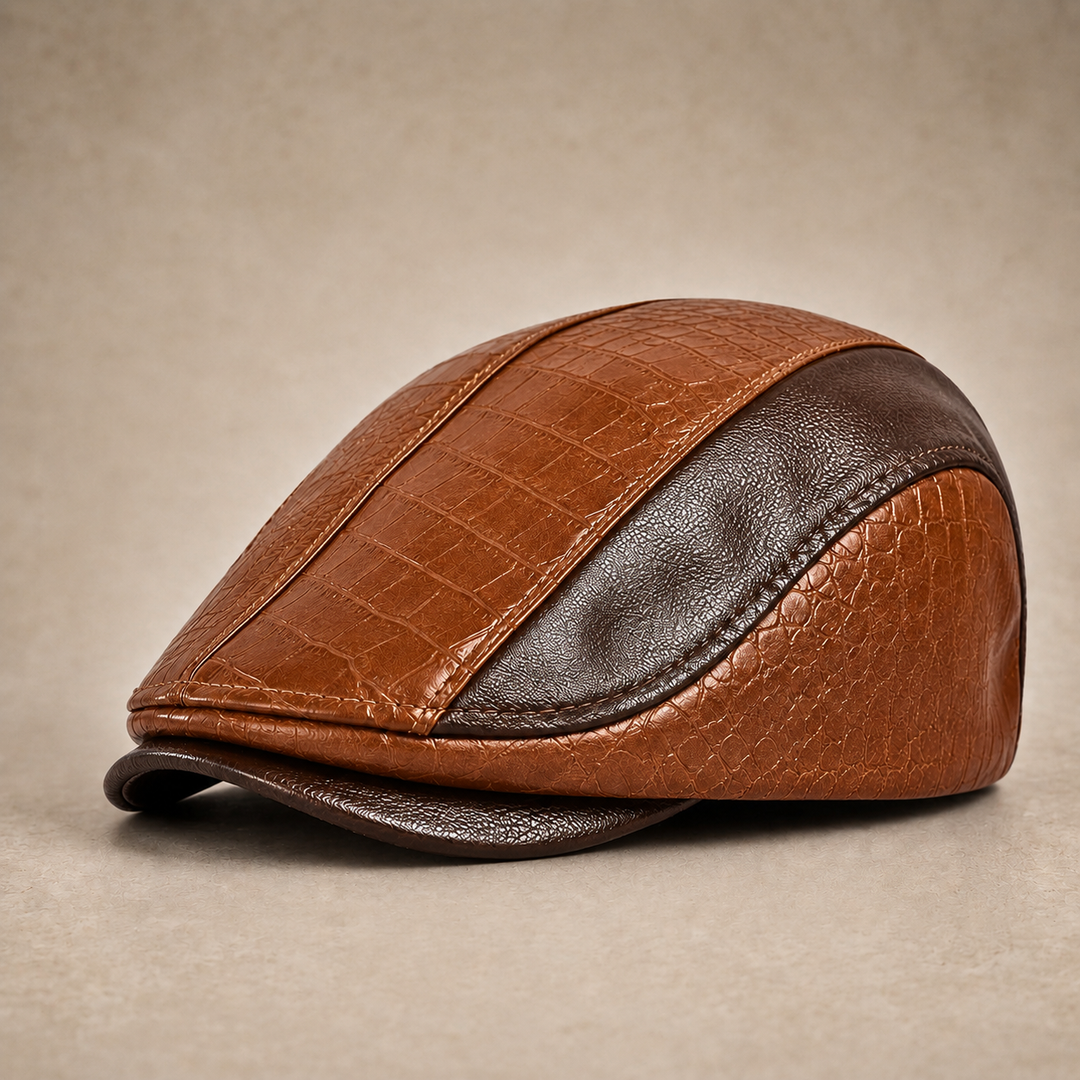 LORENZO LEATHER DRIVING CAP