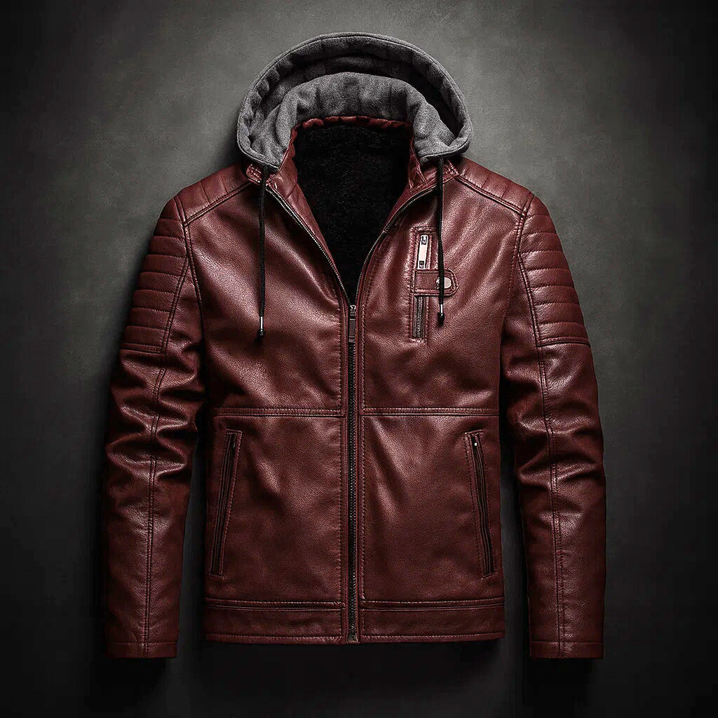 COLT MADDOX LEATHER HOODIE