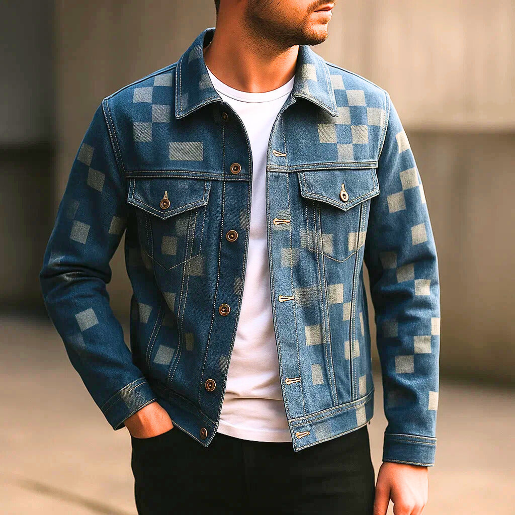 CARL DON MOSAIC DENIM JACKET