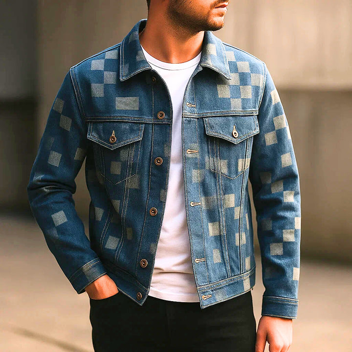 CARL DON MOSAIC DENIM JACKET