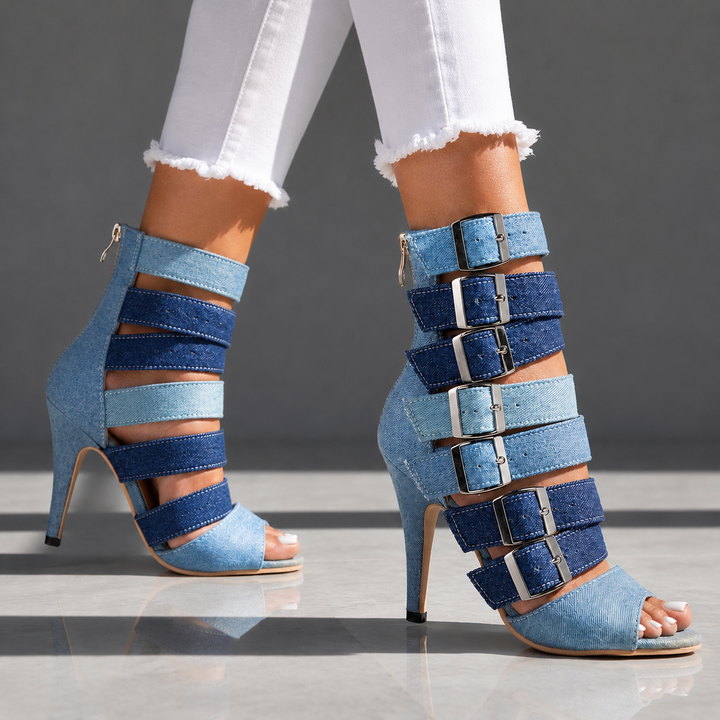 MARLENA JADE DENIM HEELS