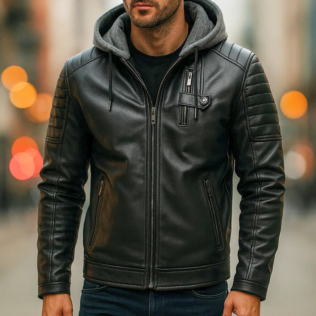 COLT MADDOX LEATHER HOODIE