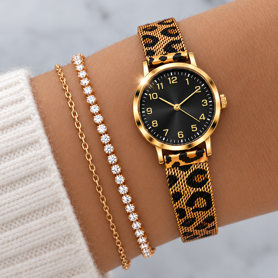SAVANNAH ROSE LEOPARD WATCH