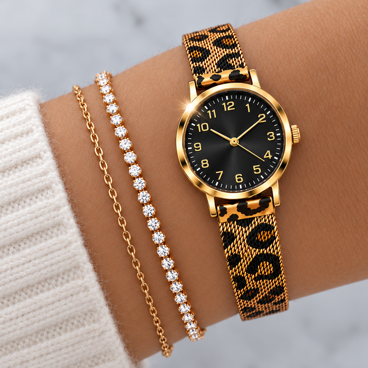 SAVANNAH ROSE LEOPARD WATCH