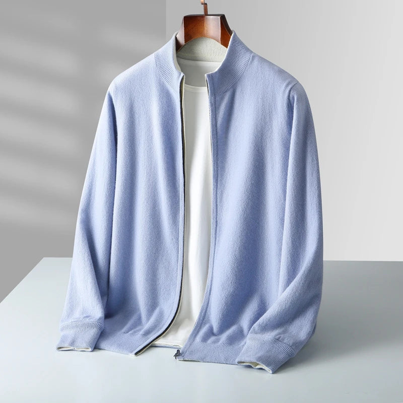 CARMANO CASHMERE ZIP CARDIGAN