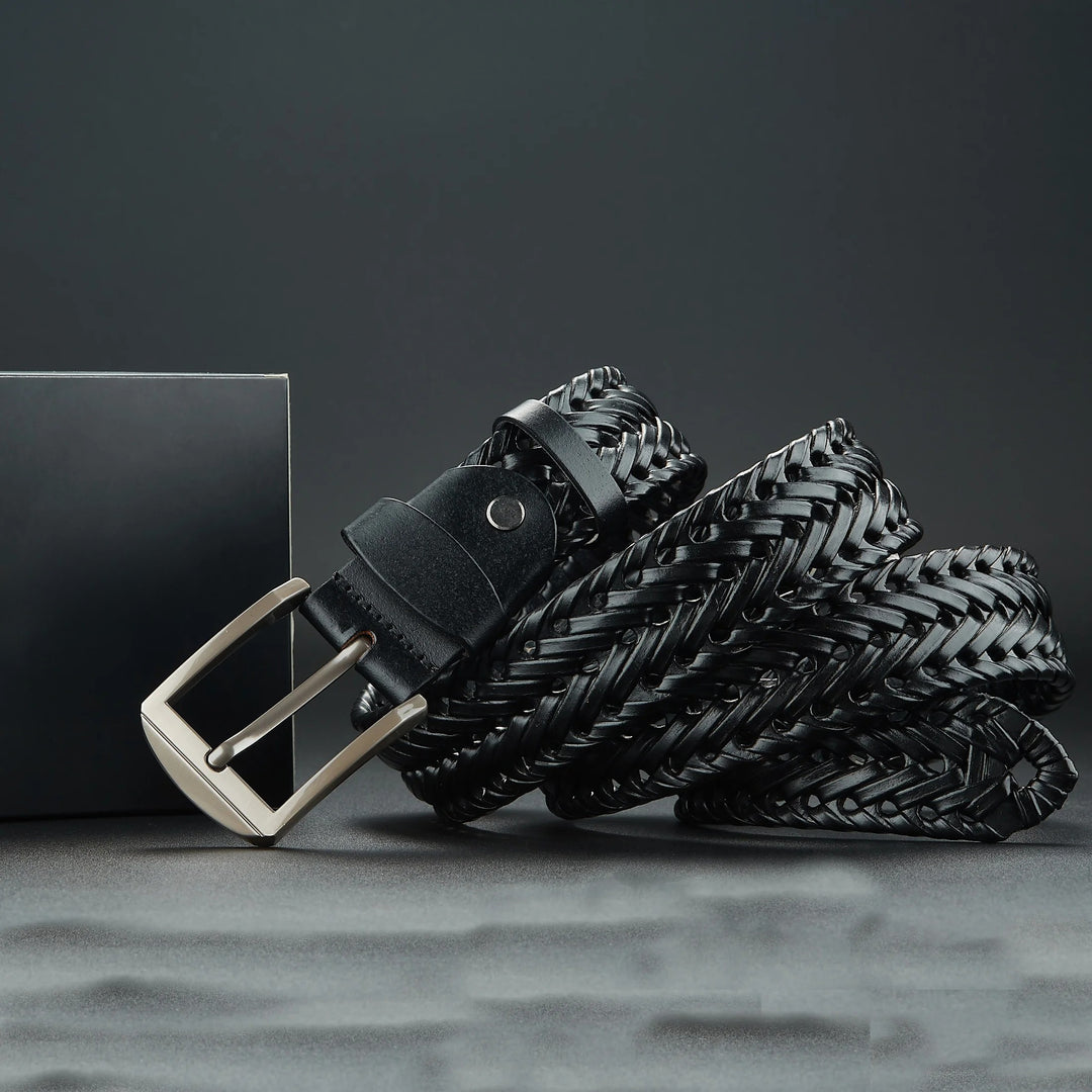 DAKOTA COWHIDE BRAIDED BELT