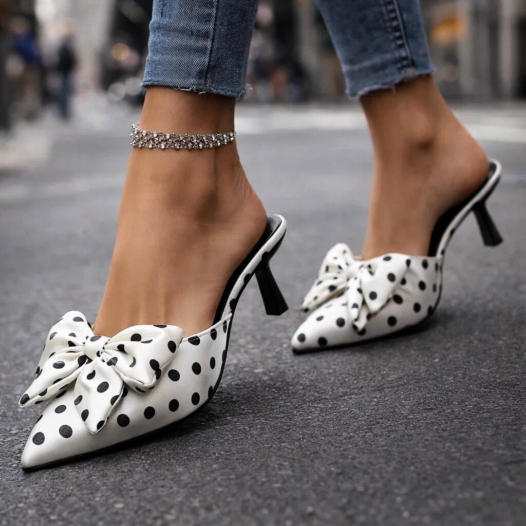 VIVIENNE POLKA-BOW HEELS