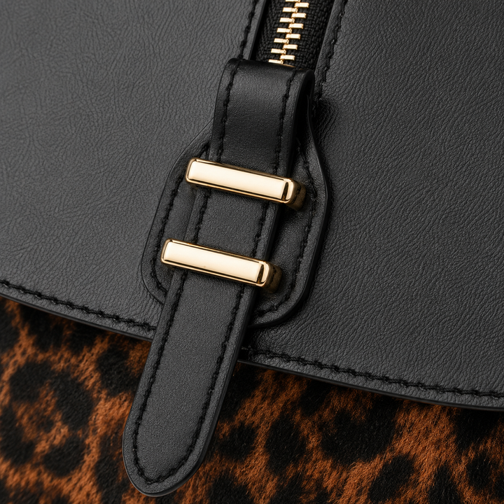 LILIAN LEOPARD LEATHER BACKPACK
