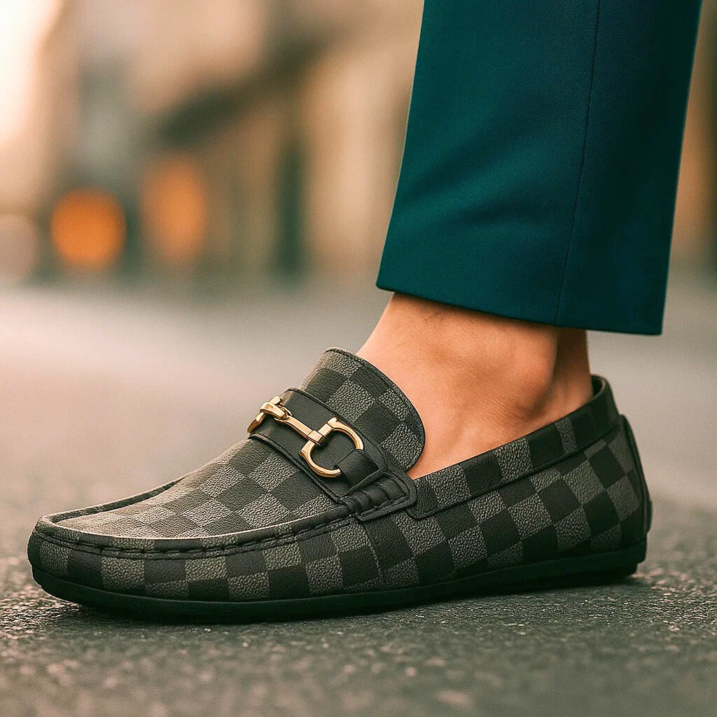 GIANNI RAY CHECK LOAFERS
