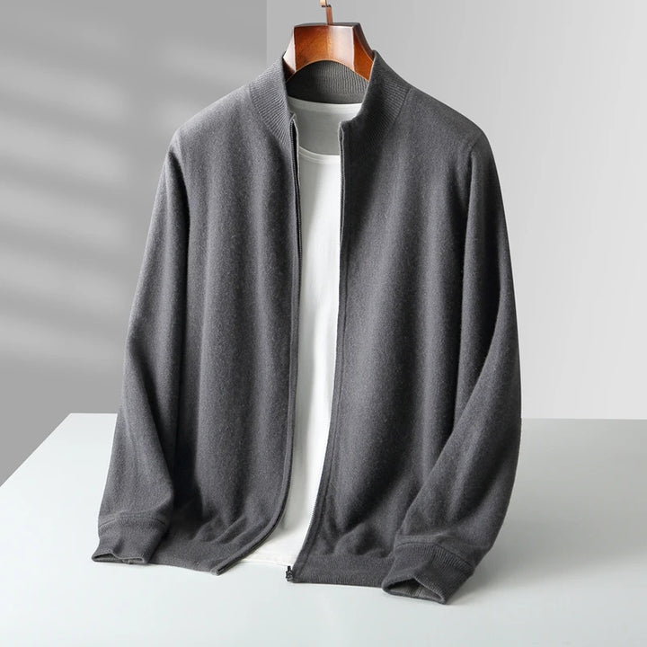CARMANO CASHMERE ZIP CARDIGAN