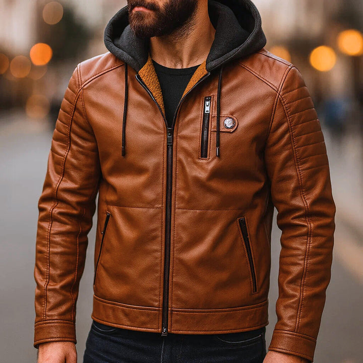 COLT MADDOX LEATHER HOODIE