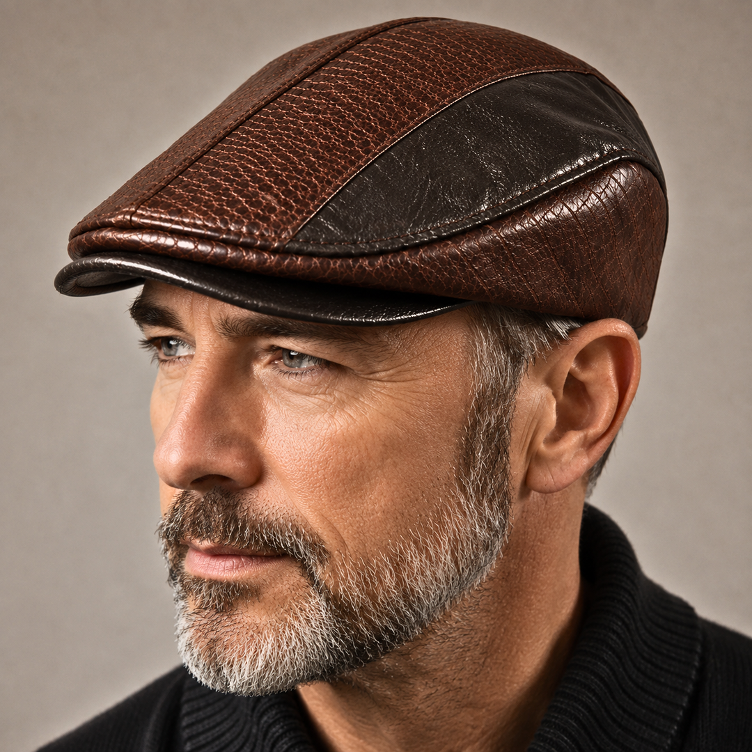 LORENZO LEATHER DRIVING CAP