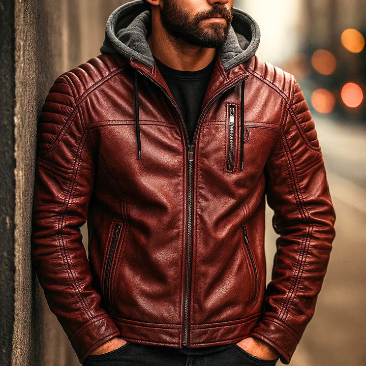 COLT MADDOX LEATHER HOODIE
