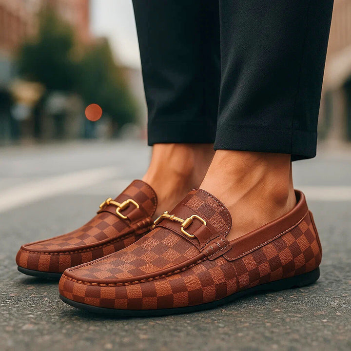 GIANNI RAY CHECK LOAFERS