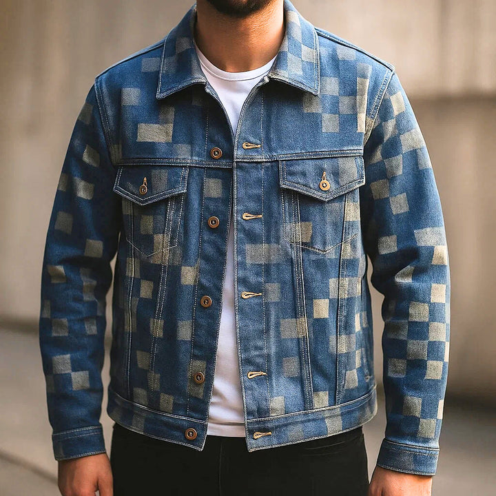 CARL DON MOSAIC DENIM JACKET