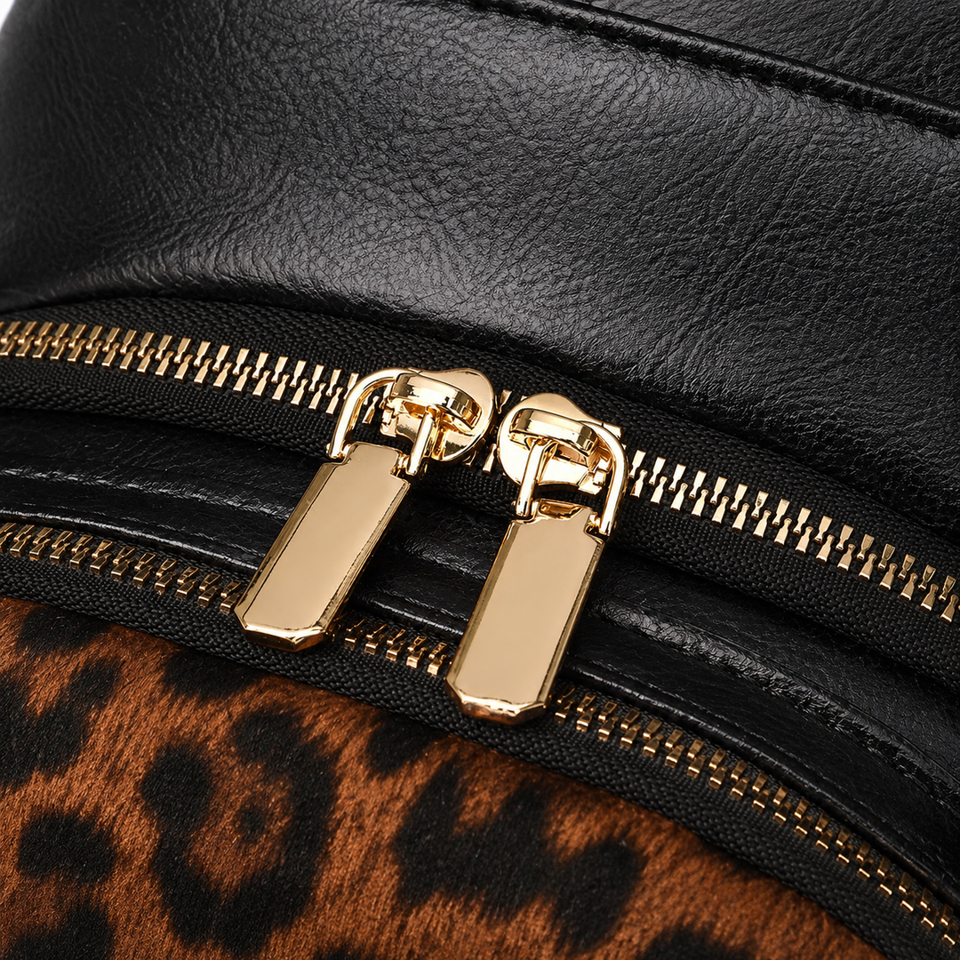 LILIAN LEOPARD LEATHER BACKPACK