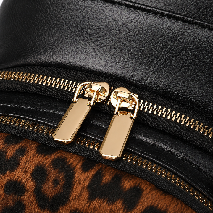 LILIAN LEOPARD LEATHER BACKPACK