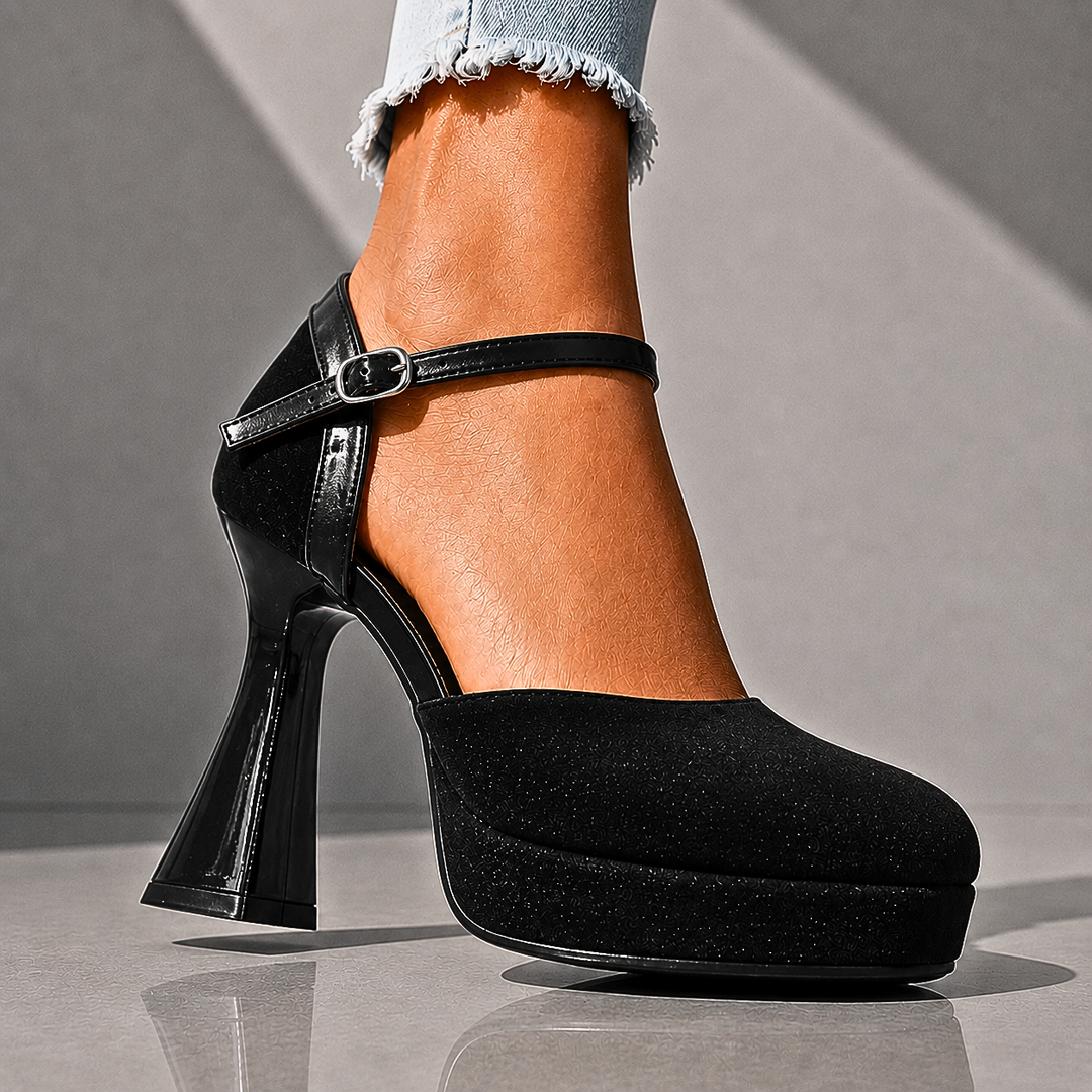 SELENA SUEDE PLATFORM HEELS