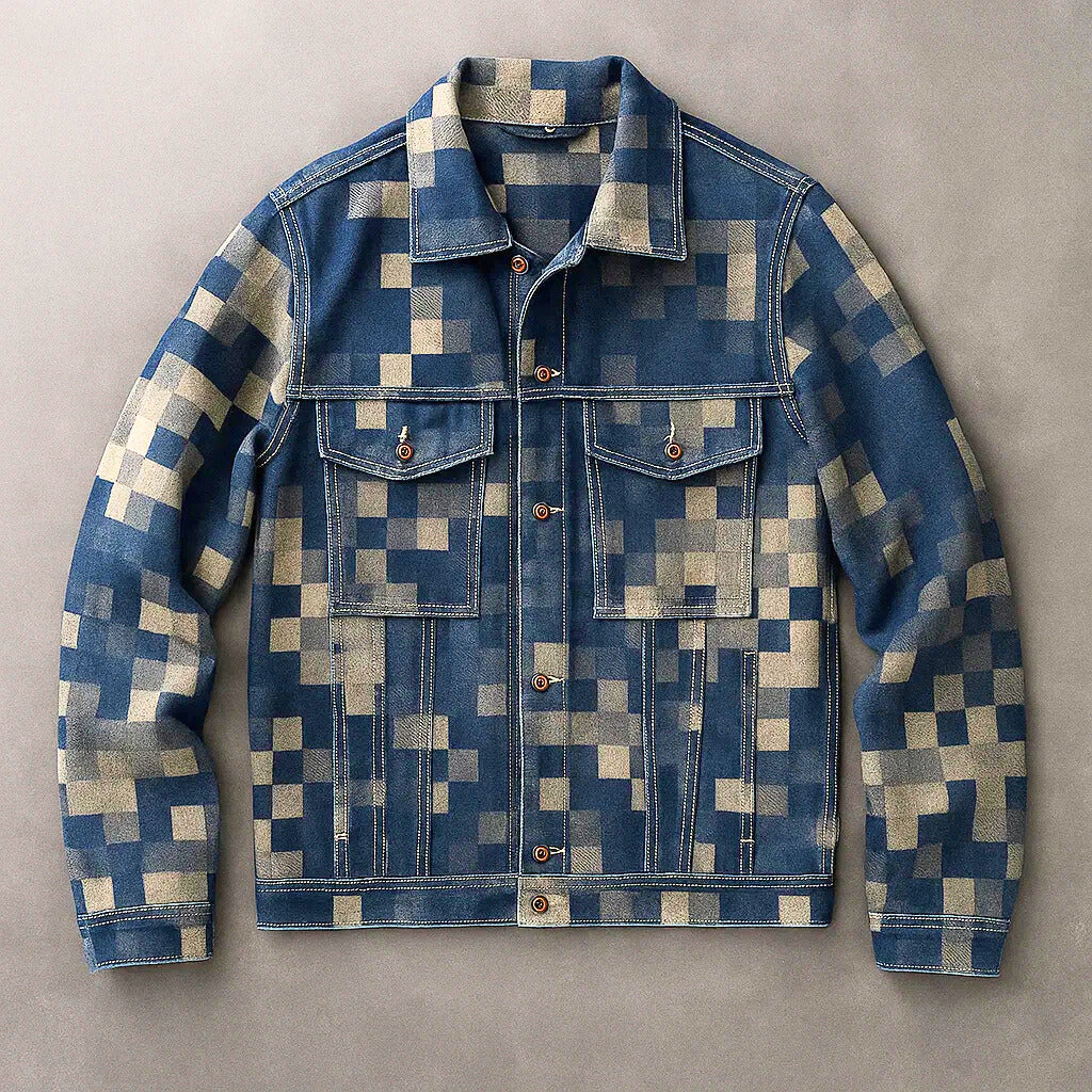 CARL DON MOSAIC DENIM JACKET