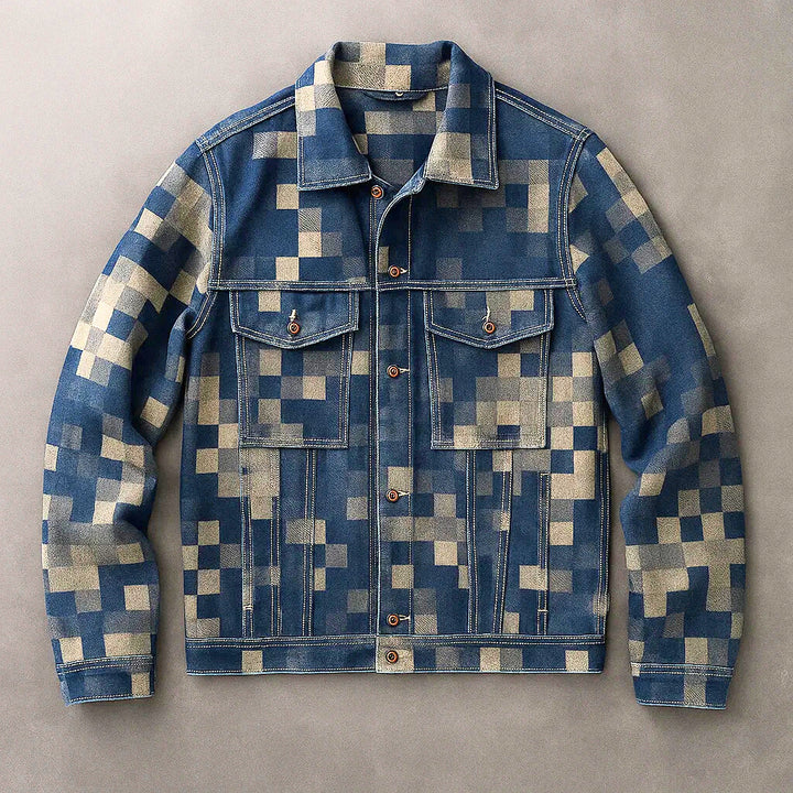 CARL DON MOSAIC DENIM JACKET