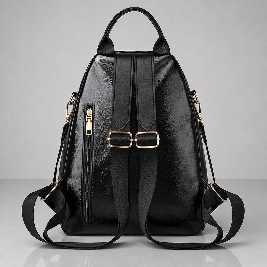 LILIAN LEOPARD LEATHER BACKPACK
