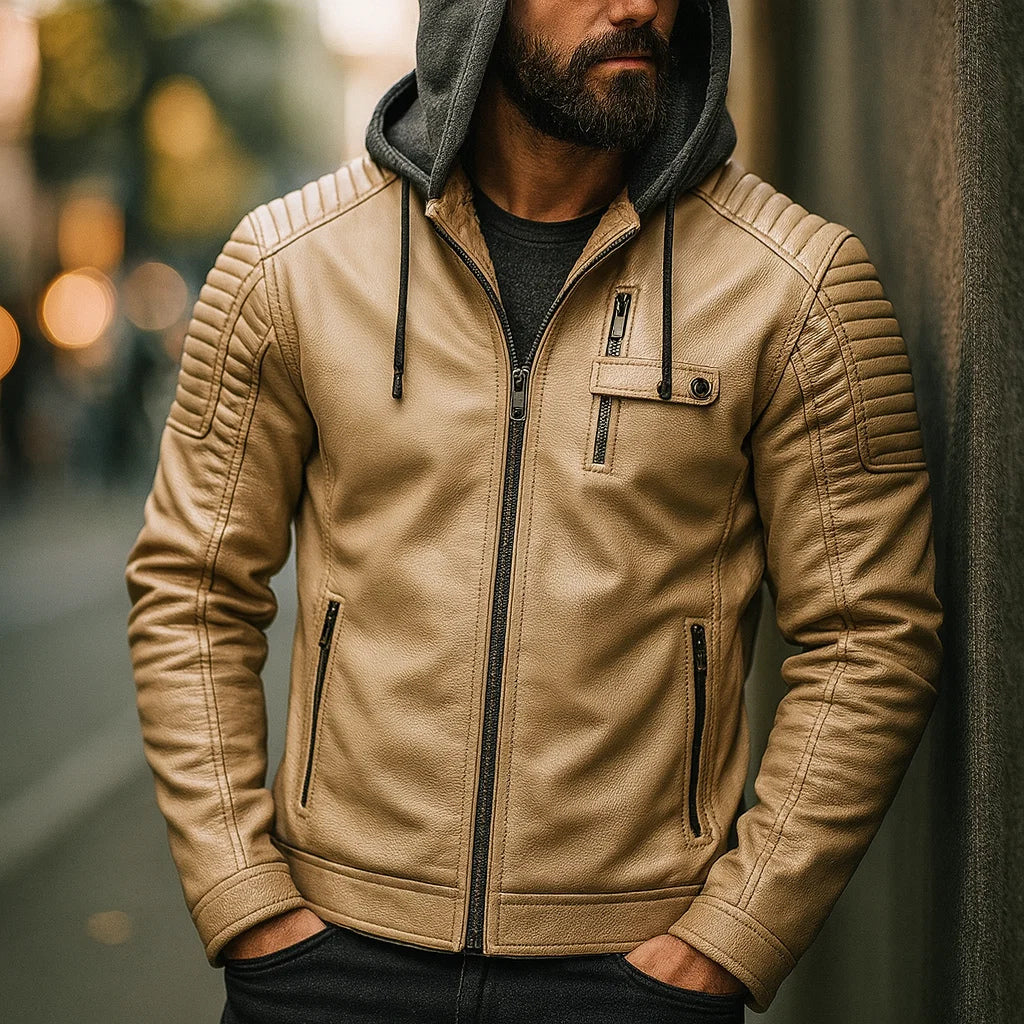 COLT MADDOX LEATHER HOODIE