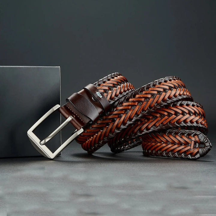 DAKOTA COWHIDE BRAIDED BELT
