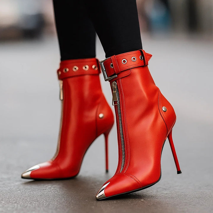 LYLA LEATHER ZIP-BOOTS