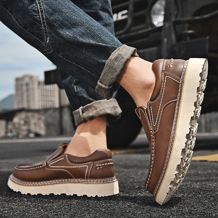SANTINO LEATHER LOAFERS
