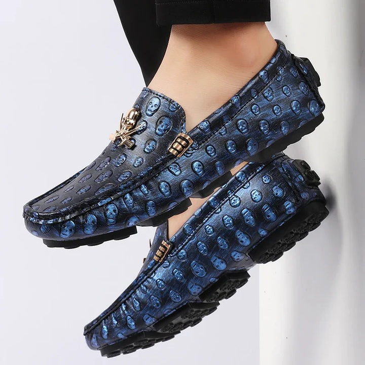 SKULLCUT EMBOSSED LOAFERS